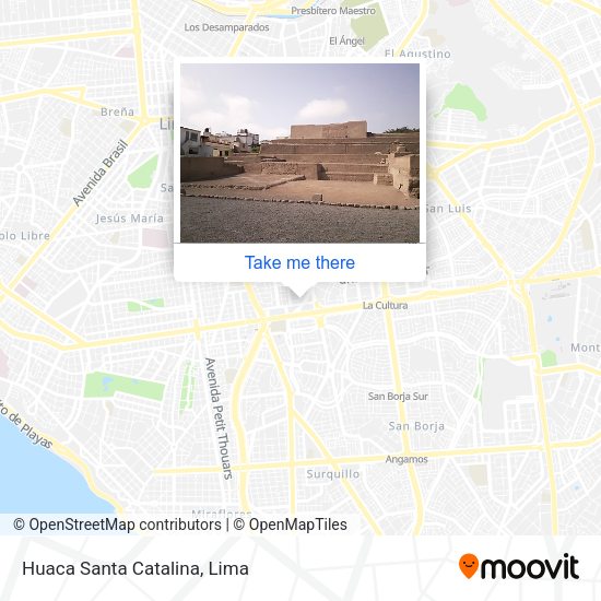 Huaca Santa Catalina map