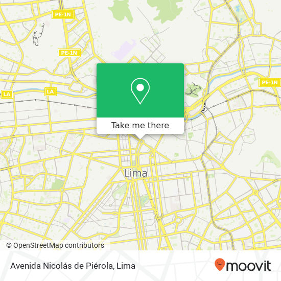 Avenida Nicolás de Piérola map