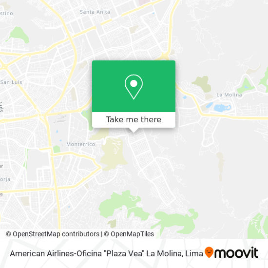 American Airlines-Oficina "Plaza Vea" La Molina map