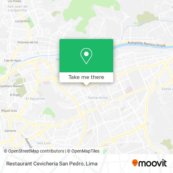 Mapa de Restaurant Cevichería San Pedro