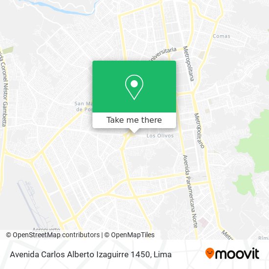 Avenida Carlos Alberto Izaguirre 1450 map