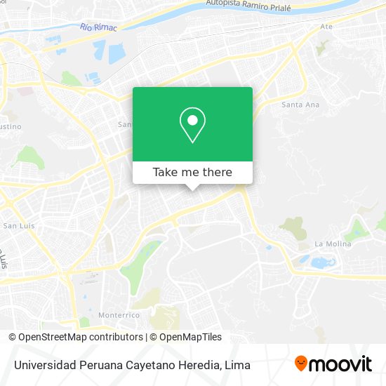 Mapa de Universidad Peruana Cayetano Heredia