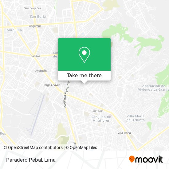 Paradero Pebal map