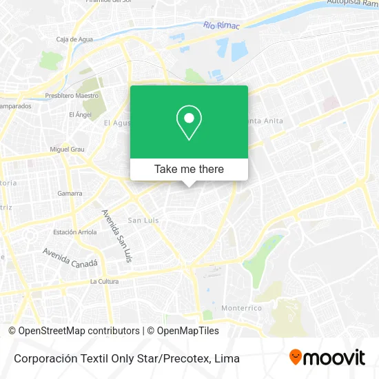 Mapa de Corporación Textil Only Star / Precotex