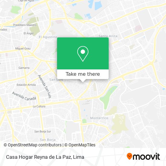 Casa Hogar Reyna de La Paz map