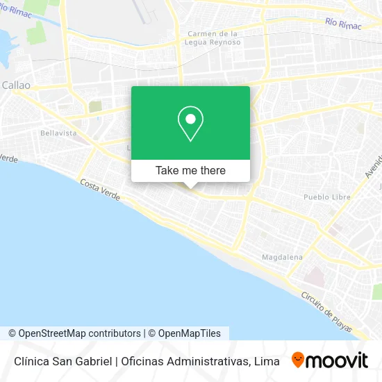 Mapa de Clínica San Gabriel | Oficinas Administrativas