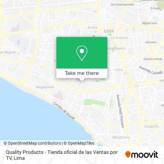 Quality Products - Tienda oficial de las Ventas por TV map