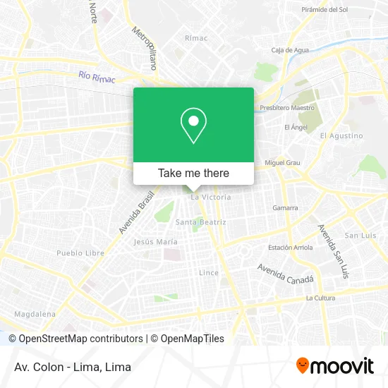 Mapa de Av. Colon - Lima
