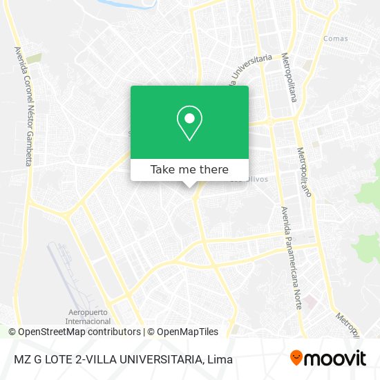 MZ G LOTE 2-VILLA UNIVERSITARIA map