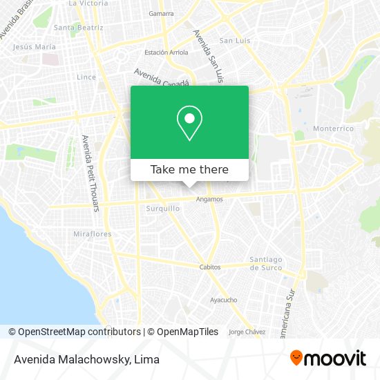 Avenida Malachowsky map