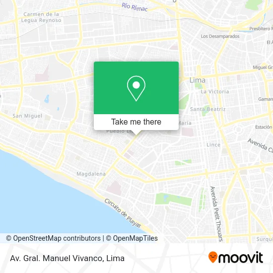 Mapa de Av. Gral. Manuel Vivanco