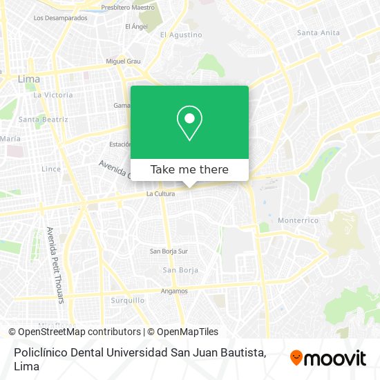 Policlínico Dental Universidad San Juan Bautista map