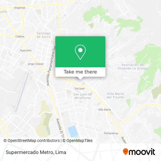 Supermercado Metro map