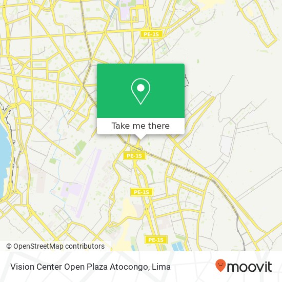 Vision Center Open Plaza Atocongo map