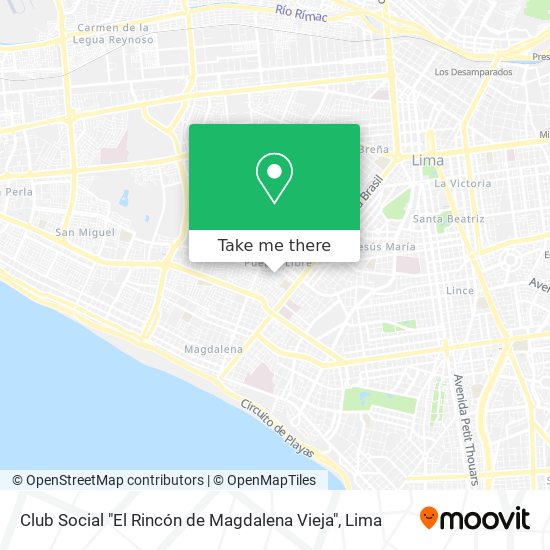 Club Social "El Rincón de Magdalena Vieja" map