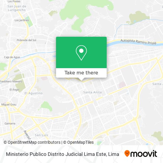 Mapa de Ministerio Publico Distrito Judicial Lima Este