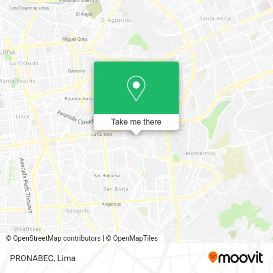 Mapa de PRONABEC
