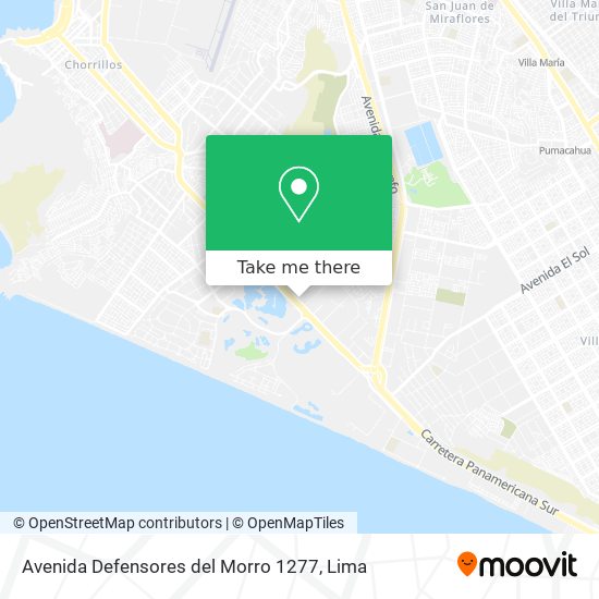 Avenida Defensores del Morro 1277 map