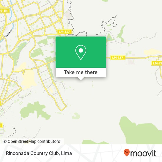 Rinconada Country Club map