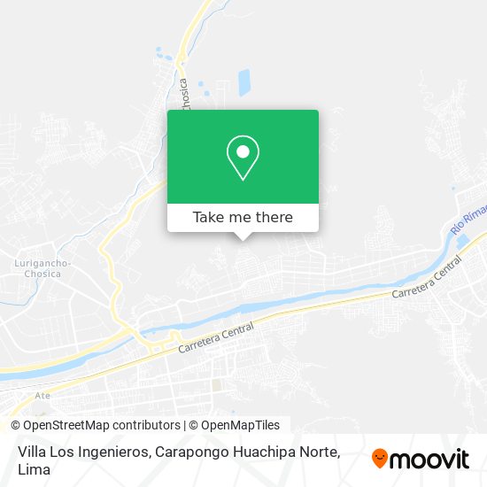 Villa Los Ingenieros, Carapongo Huachipa Norte map