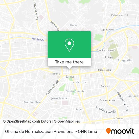 Oficina de Normalización Previsional - ONP map