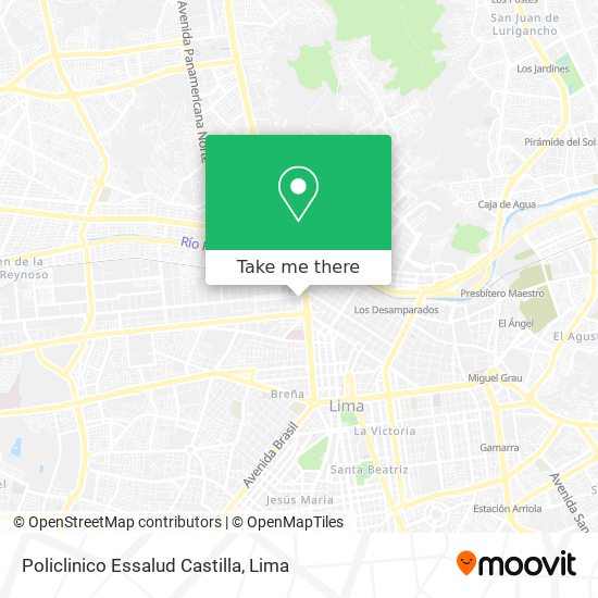 Policlinico Essalud  Castilla map