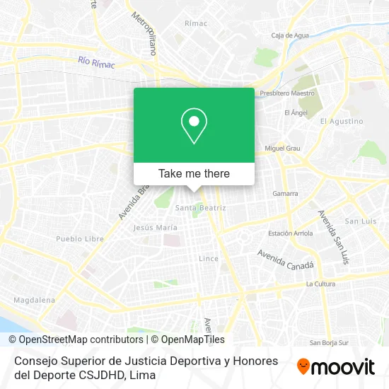 Mapa de Consejo Superior de Justicia Deportiva y Honores del Deporte CSJDHD