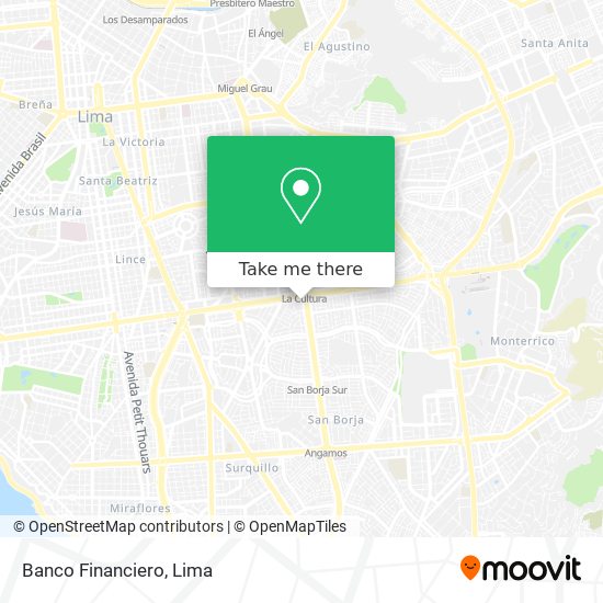 Banco Financiero map