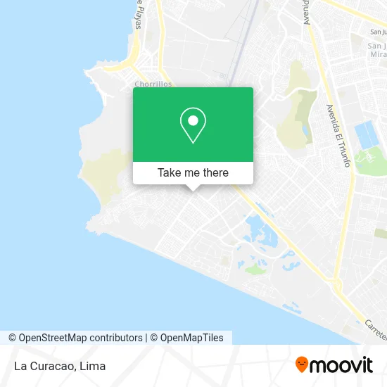La Curacao map