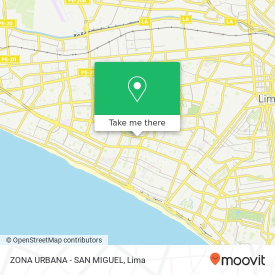 ZONA URBANA - SAN MIGUEL map