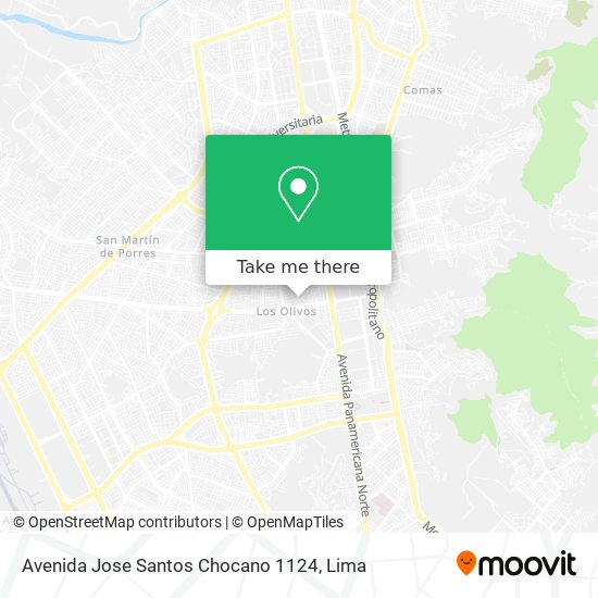 Mapa de Avenida Jose Santos Chocano 1124