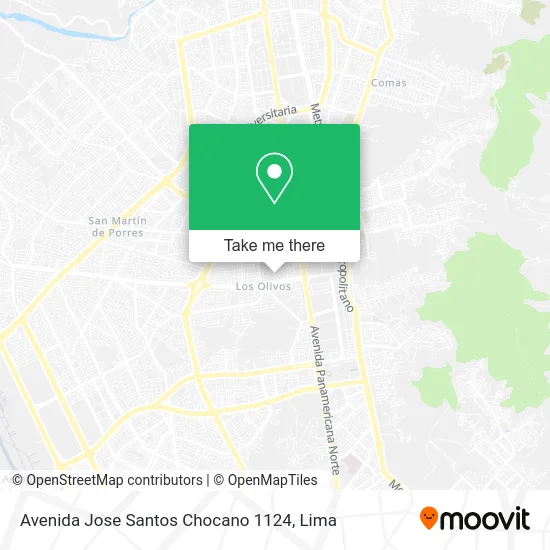 Avenida Jose Santos Chocano 1124 map