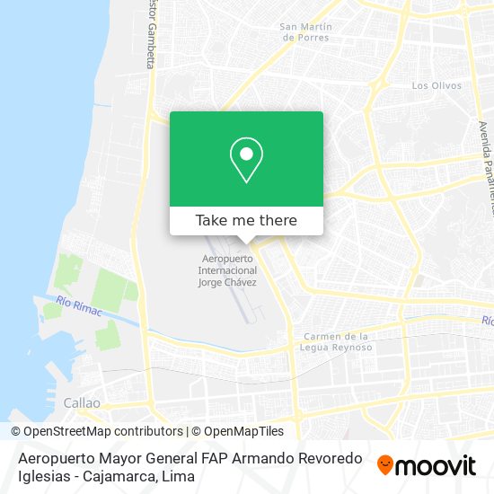 Aeropuerto Mayor General FAP Armando Revoredo Iglesias - Cajamarca map