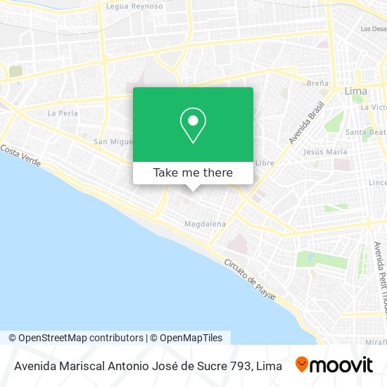 Avenida Mariscal Antonio José de Sucre 793 map