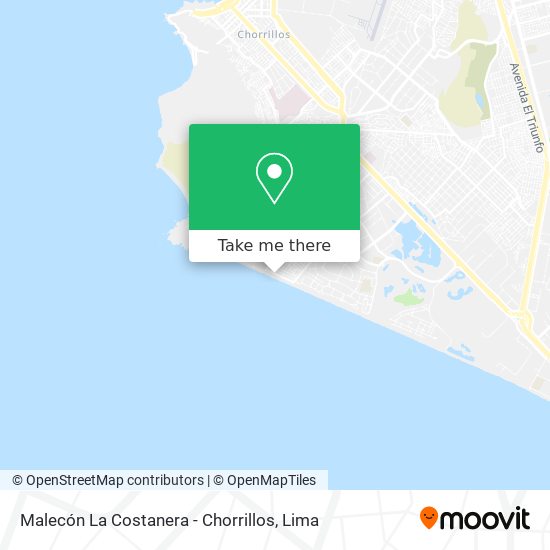 Malecón La Costanera - Chorrillos map