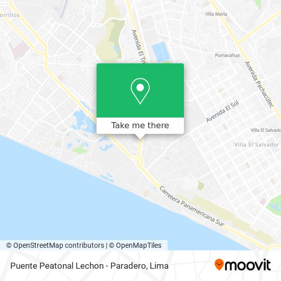 Puente Peatonal Lechon - Paradero map