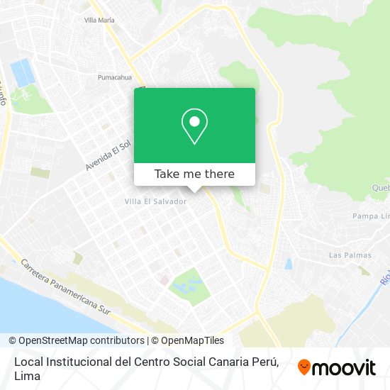 Local Institucional del Centro Social Canaria Perú map