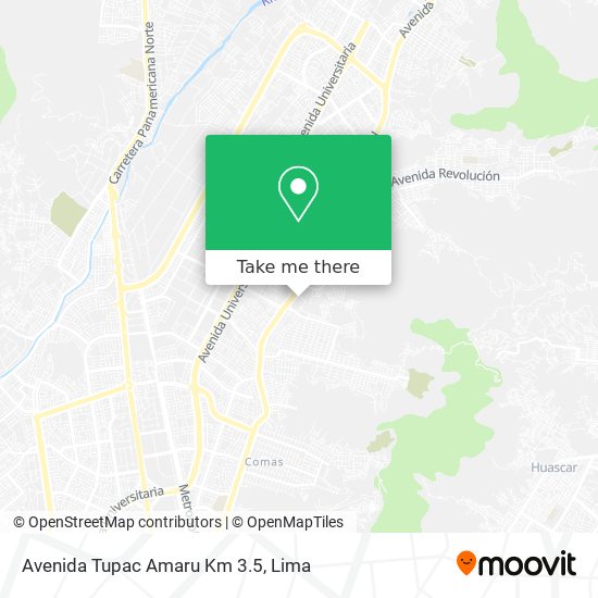 Avenida Tupac Amaru Km 3.5 map