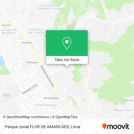 Mapa de Parque zonal FLOR DE AMANCAES