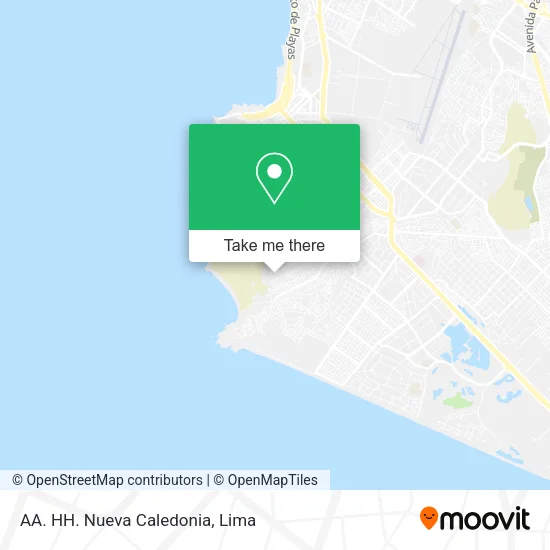 AA. HH. Nueva Caledonia map