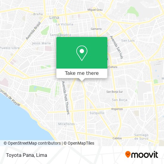 Toyota Pana map