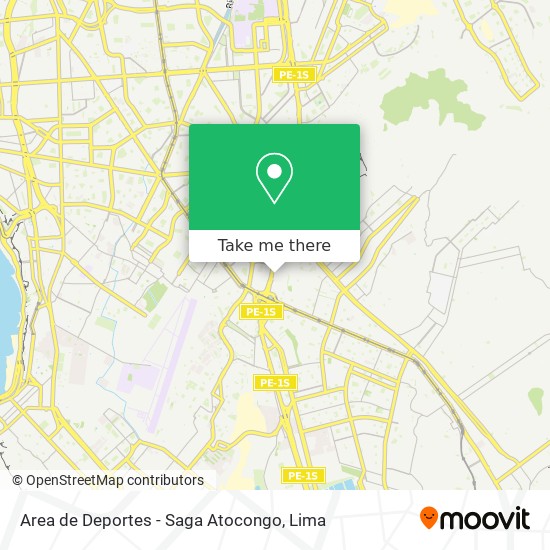 Area de Deportes - Saga Atocongo map