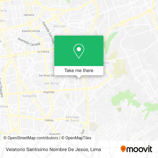 Mapa de Velatorio Santísimo Nombre De Jesús