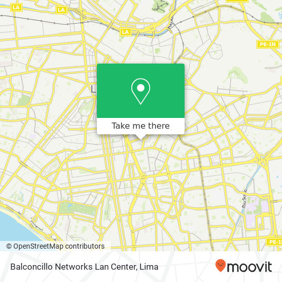 Balconcillo Networks Lan Center map