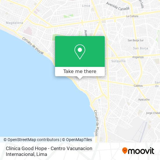 Clínica Good Hope - Centro Vacunacion Internacional map