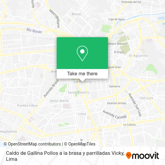 Caldo de Gallina Pollos a la brasa y parrilladas Vicky map
