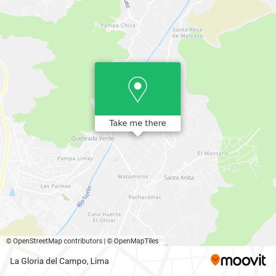 La Gloria del Campo map