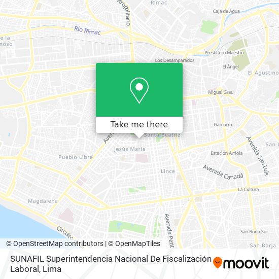 SUNAFIL Superintendencia Nacional De Fiscalización Laboral map