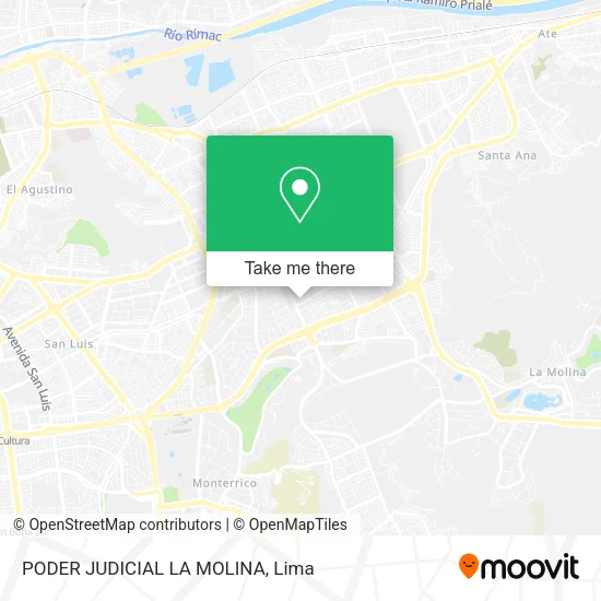 Mapa de PODER JUDICIAL LA MOLINA