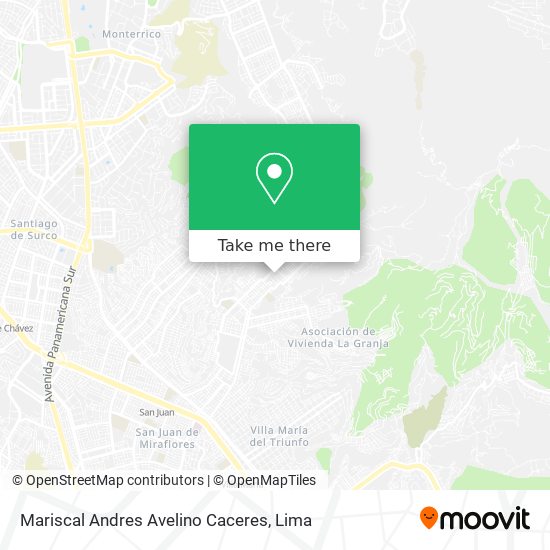 Mapa de Mariscal Andres Avelino Caceres